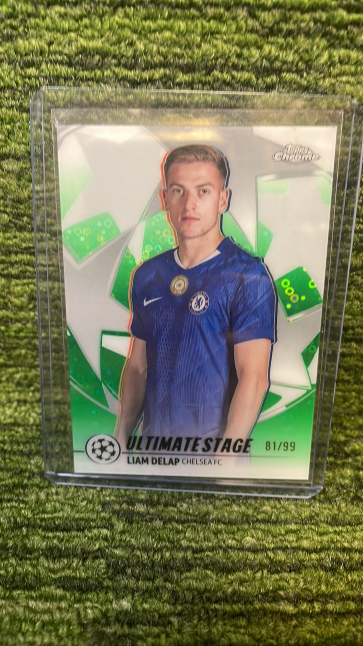 lot 237H image: 2025 Topps Chrome Champions League LIAM DELAP ultimate stage numbered99